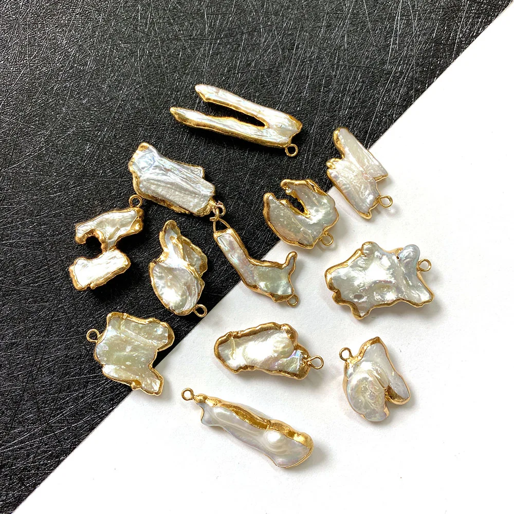 

Natural Freshwater Pearl Irregular Shape Pendant for DIY Fashion Jewelry Making Necklace Bracelet Accessories Size 10x16-20x35mm