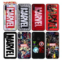 marvel logo cool for huawei honor 30 20 10 9s 9a 9c 9x 8x max 10 9 lite 8a 7c 7a pro silicone soft black phone case