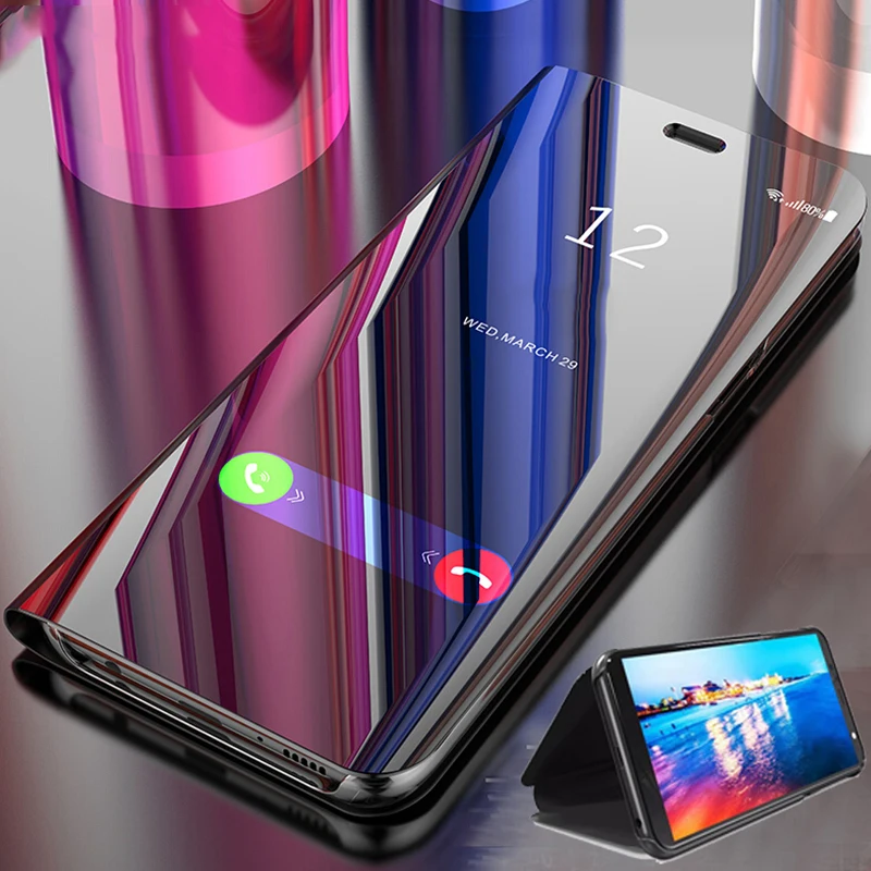 Чехол для OPPO Reno 2Z прозрачный кожаный чехол Smart View 360 дюйма силиконовый