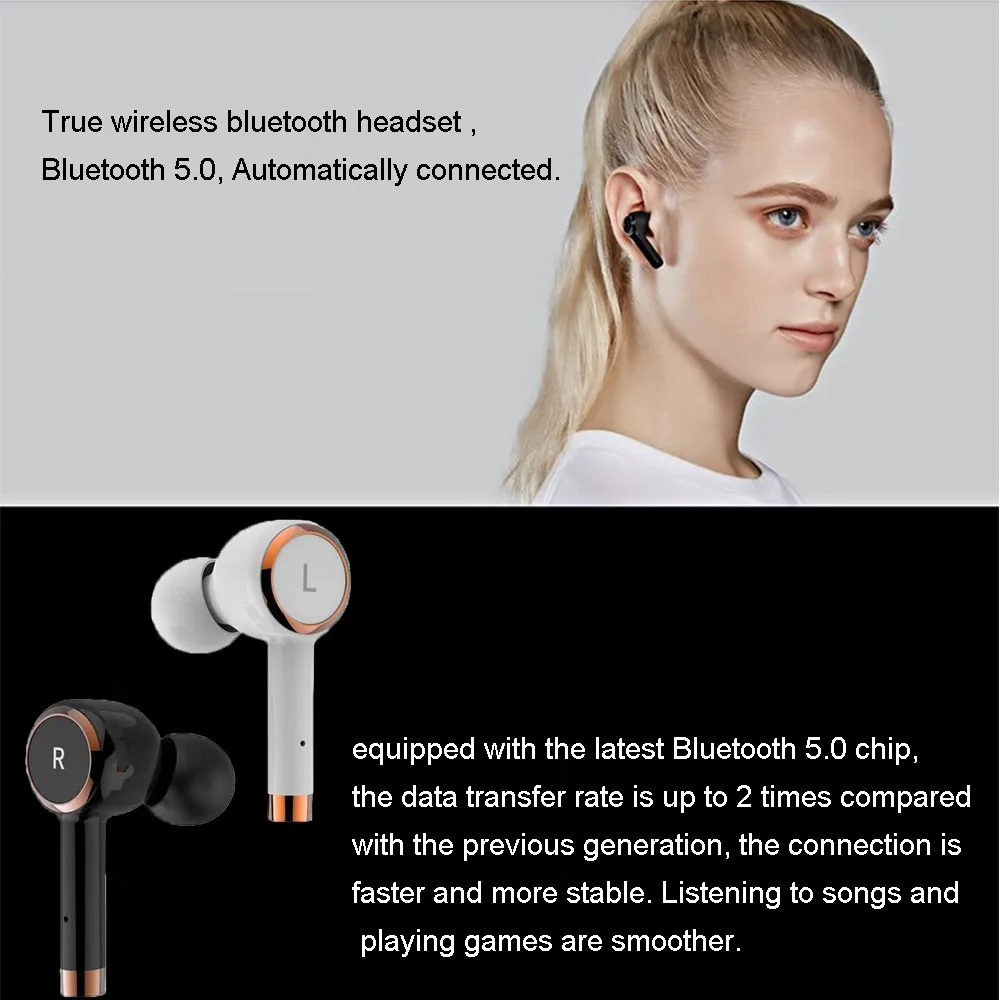 Новинка TWS L2 Bluetooth 5 0 наушники стерео беспроводные HIFI Звук спортивные гарнитура с