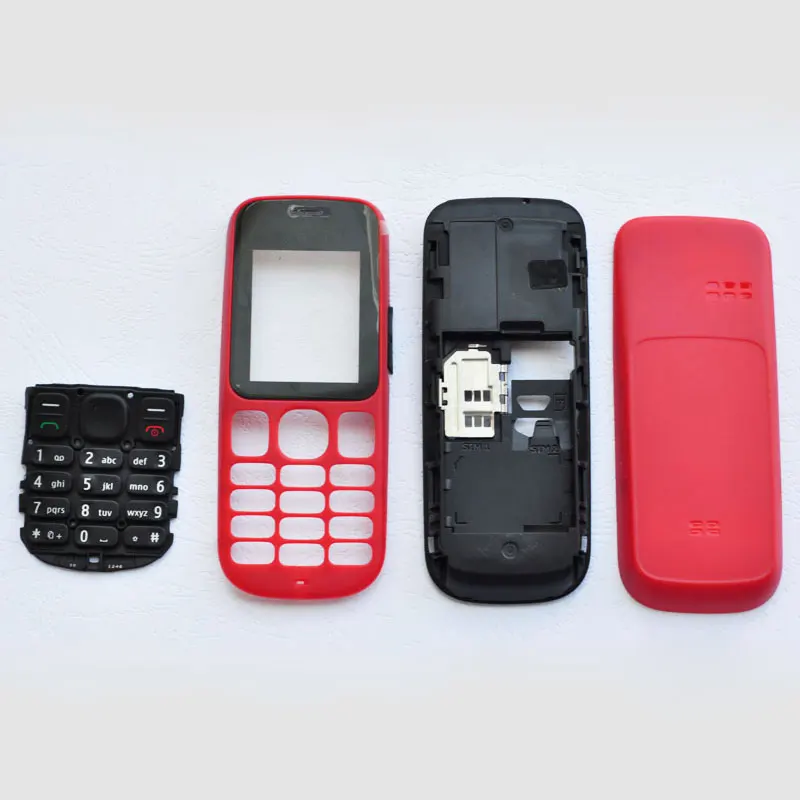 Для Nokia 101 1010 пластик полный корпус Baterry крышка+ средняя рамка+ передняя рамка+ английская клавиатура