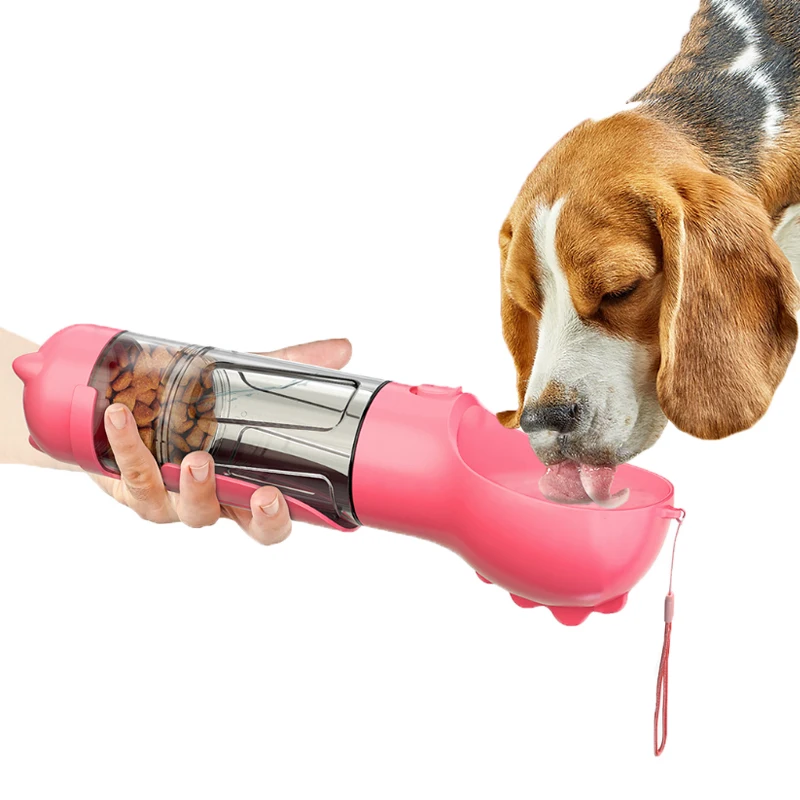 Multifunctional portable pet dog water bottle puppy cat drinking bowl outdoor pet water dispenser feeder pet supplies