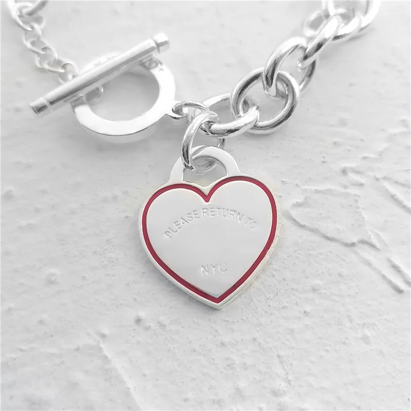 

TTFF 1:1 High Quality Original 925 Sterling Silver Classic Heart Bracelet Multi-color Optional Woman Jewelry Gift Free Shipping