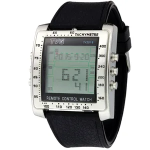 Men Watch TVG 2021 Creative TV DVD Remote Control Watches Men LCD Fashion Digital Watches Silicone S