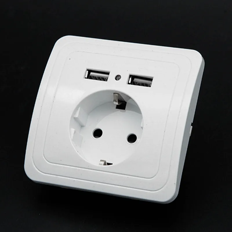 5 в 2A Электрический двойной USB адаптер для настенного зарядного устройства ЕС