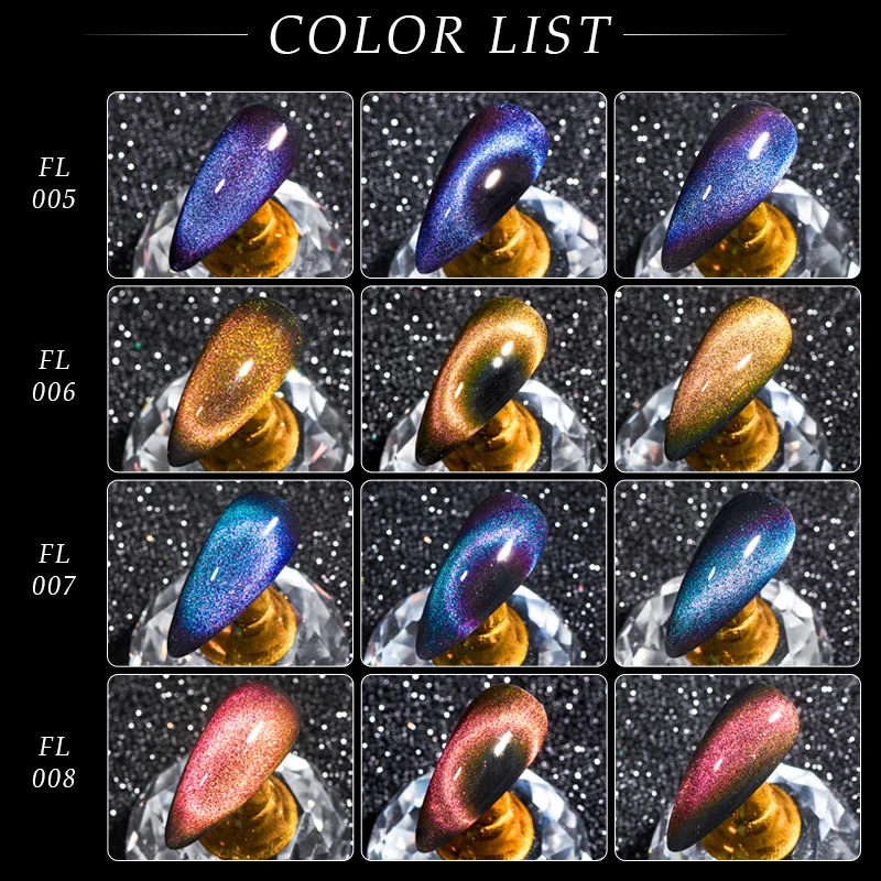 Гель FOUR LILY 9D-лак кошачий глаз Хамелеон для использования с магнитом Gel Starry Sky