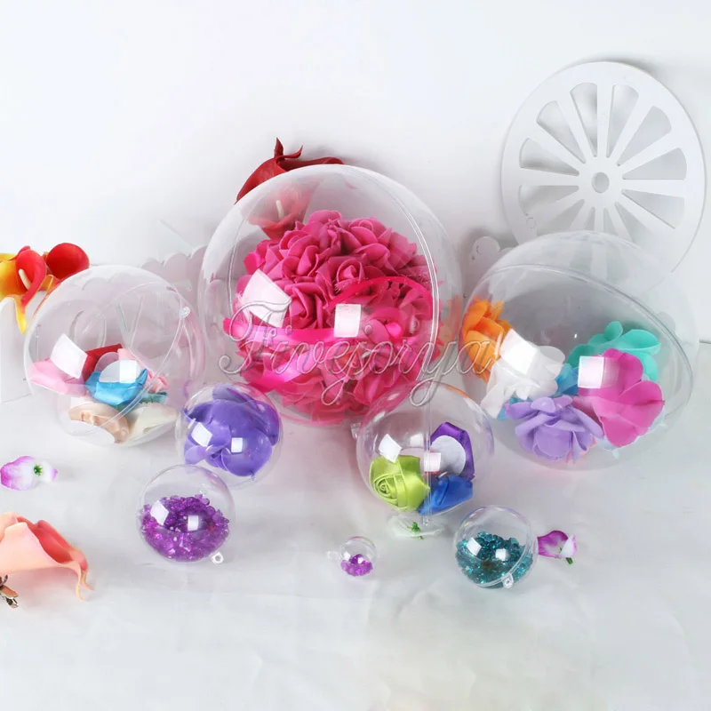 10 шт./лот прозрачная пластиковая подарочная коробка для конфет заполняемый шар 6