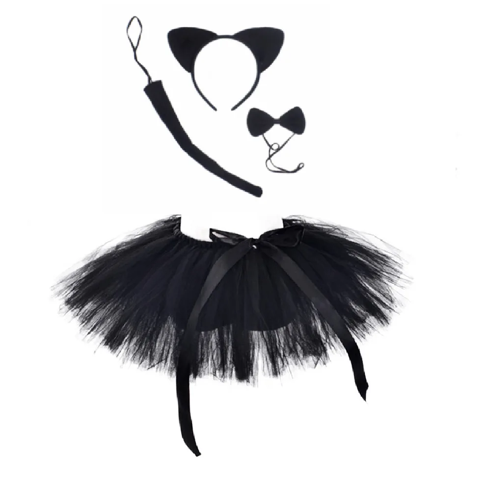 Юбка-пачка Женская черная ручной работы сетчатая | одежда