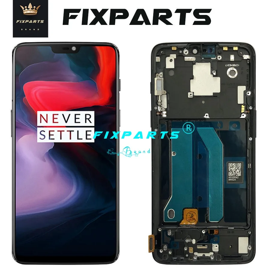 Oneplus 6 ЖК-дисплей+ сенсорная панель дигитайзер сборка Замена ЖК-экран для One plus 6 мобильный телефон 6,2"+ рамка