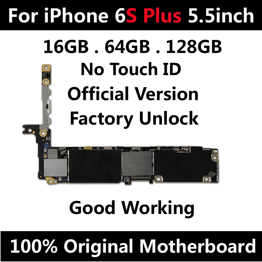 Для iPhone 6S Plus 5,5 дюймов оригинальная материнская плата 64 Гб Заводская разблокированная материнская плата без Touch ID с поддержкой обновления IOS