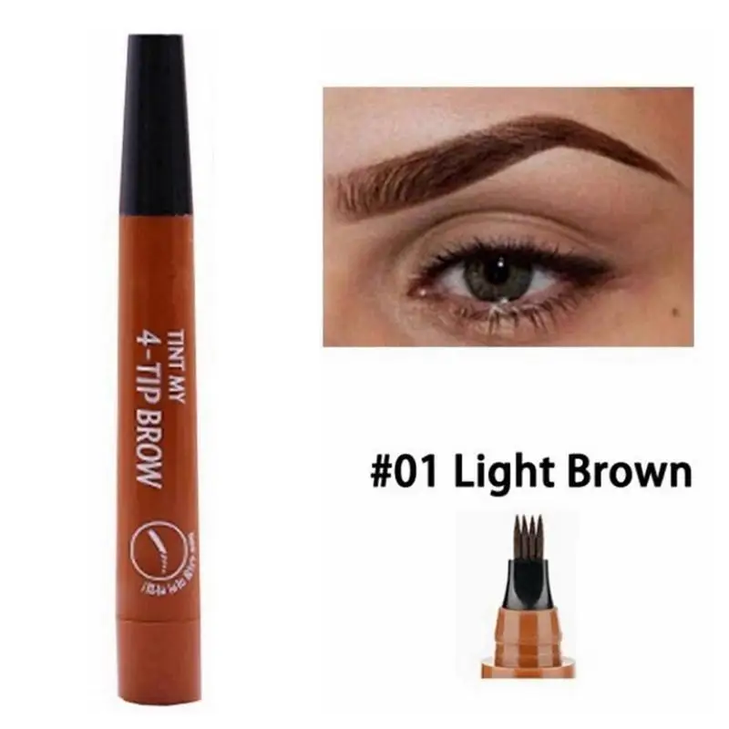 

Long Lasting Four-pronged Brush Head Eyebrow Pencil