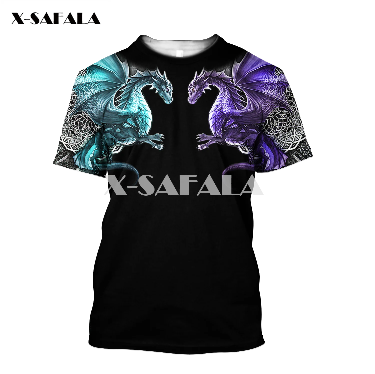 

Skull Dragon Scales Spirit Art Men 3D Full Print T-shirts Summer Fashion Short Sleeve Tee Harajuku Punk Style Women/Unisex-6