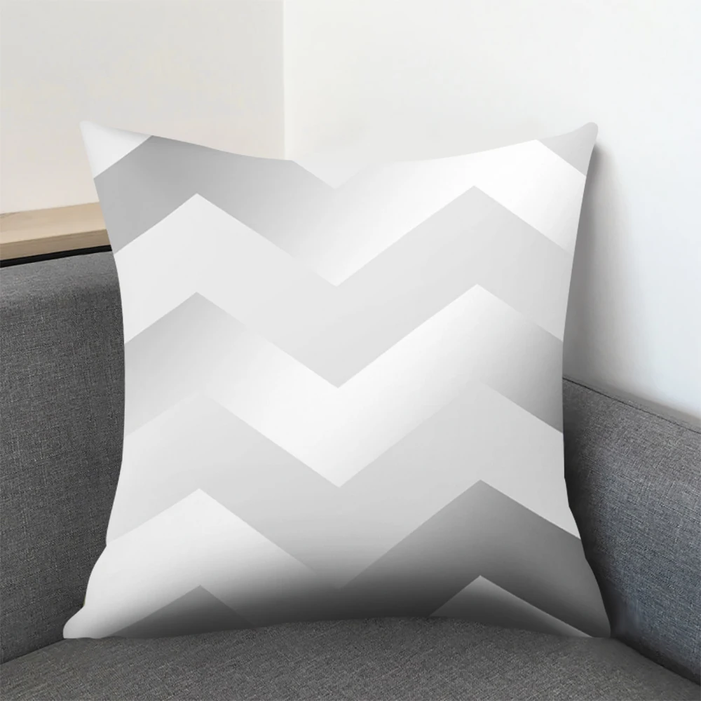 Серый полосатый геометрический чехол для подушки наволочка Декор дома спальня