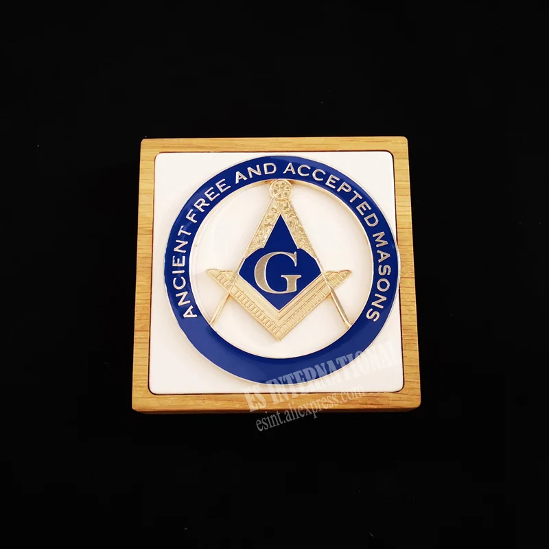 Эмблема масонского автомобиля ANCIENT FREE AND ACCEPTED Значок Mason Freemason размер 3 дюйма No 1