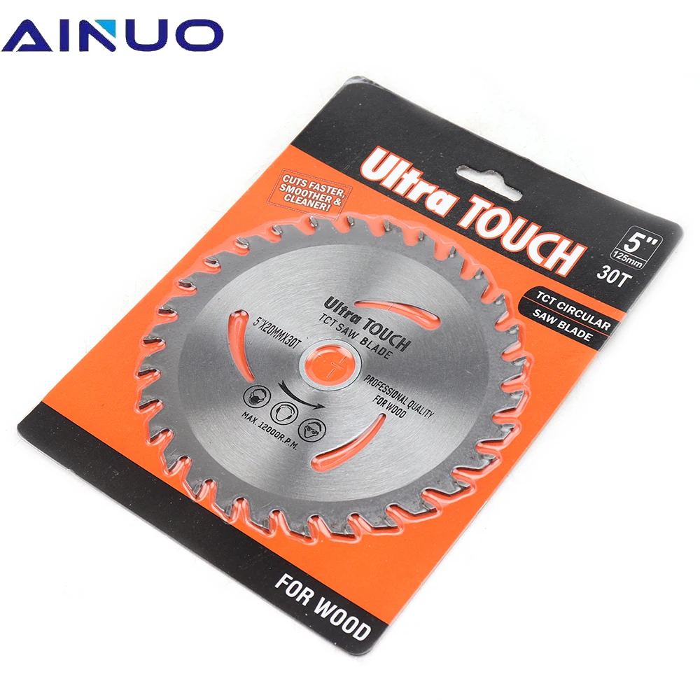 5" Circular Saw Blade Cutting Disc 4/5" Hole Metal Plastic Wood Cutter Tool 30 Teeth for Woodworking | Инструменты