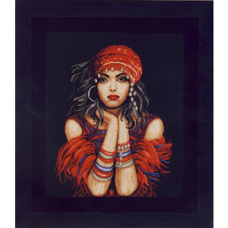 Золотая коллекция шикарный комплект для вышивки крестиком цыганская девушка