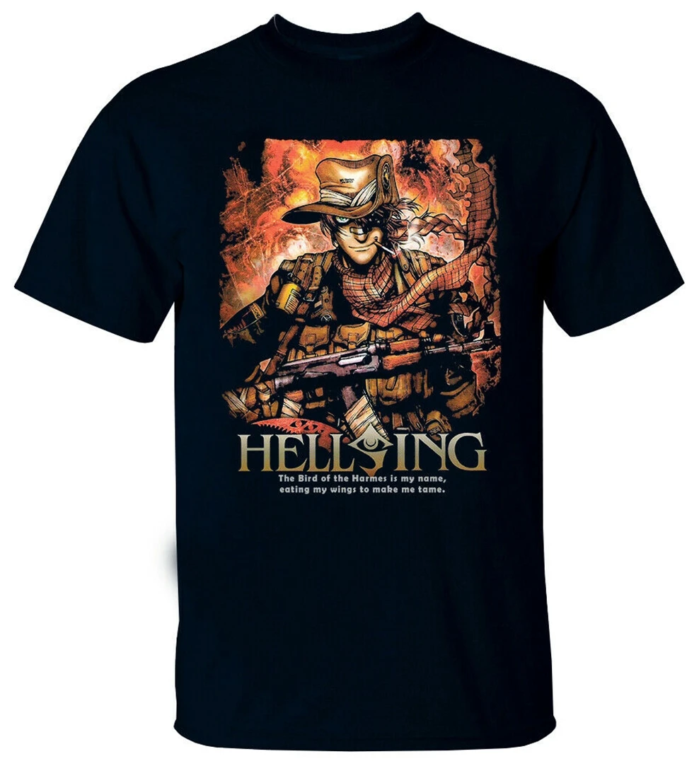 Аниме Hellsing Ultimate V1 Tomokazu Tokoro Футболка (черный) все размеры S 3Xl на заказ специальный