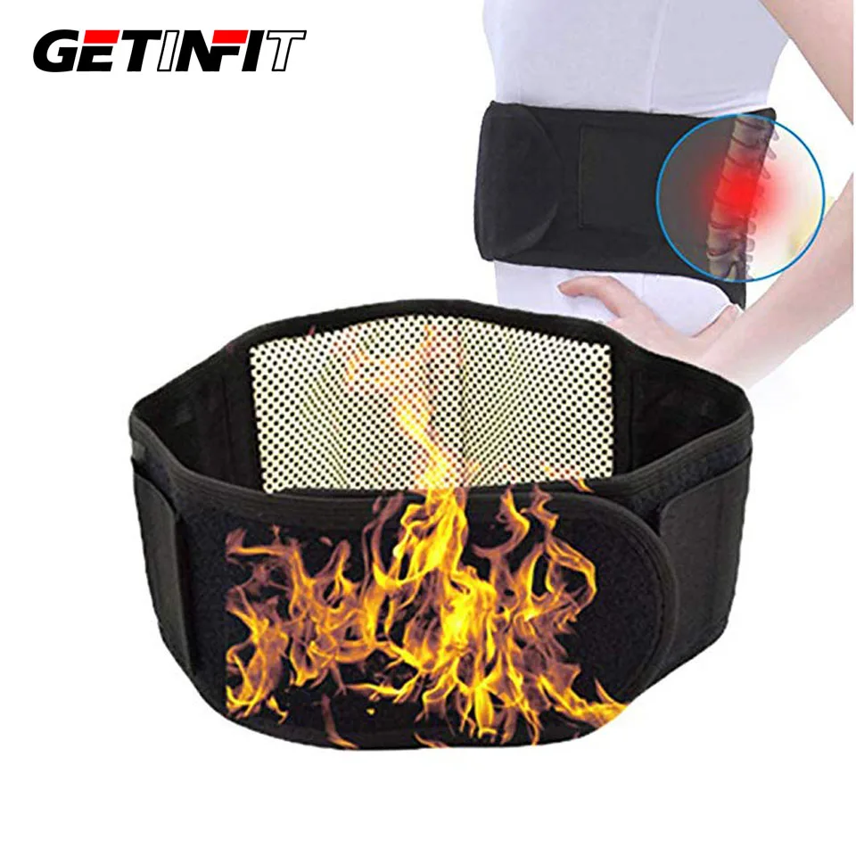 

Getinfit Tourmaline Self-heating Magnetic Therapy Waist Support Belt Lumbar Back Waist Support Brace Double Banded Adjustable