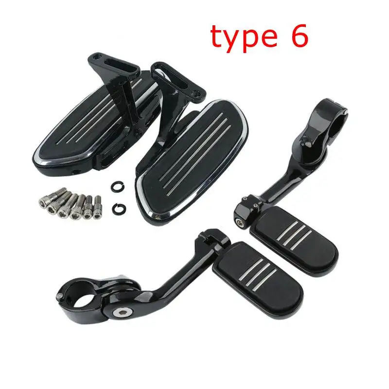 

Motorcycle Passenger Footboard 1.25'' Foot Pegs Mount For Harley Touring Models 93-18