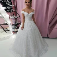 vestidos de noiva sparkly wedding dresses 2022 ball gown wedding gowns princess corset off the shoulder sweetheart bridal dress