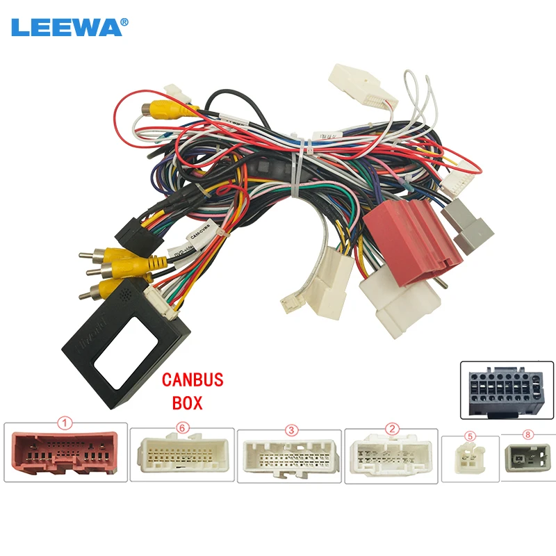 

LEEWA Car 16pin Audio Wiring Harness With Canbus Box For Mazda CX-5 2017 Aftermarket Stereo Installation Wire Adapter #CA7017
