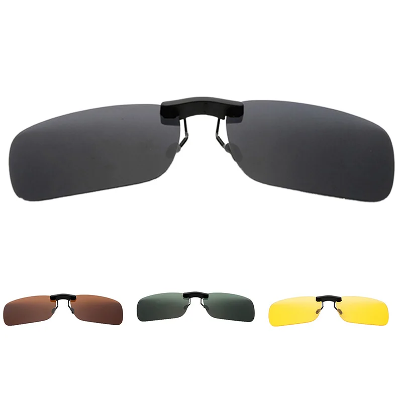 

1pc Unisex Polarized Clip On Driving Glasses Sunglasses Day Vision UV400 Lens Driving Night Vision Riding Sunglasses Clip