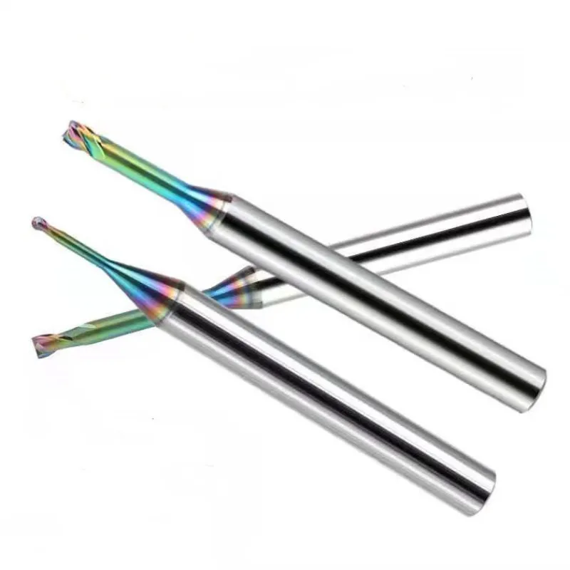 Медный электрод HRC60 Фрезерный резак миниатюрная ребристая угловая Концевая