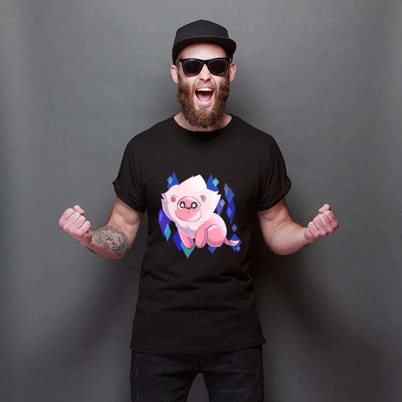 

New Arrival SU - Starry Eyed Lion Prevalent O Neck Tee-Shirts Party Europe T Shirt Hip hop Round Neck T-Shirts For Boys