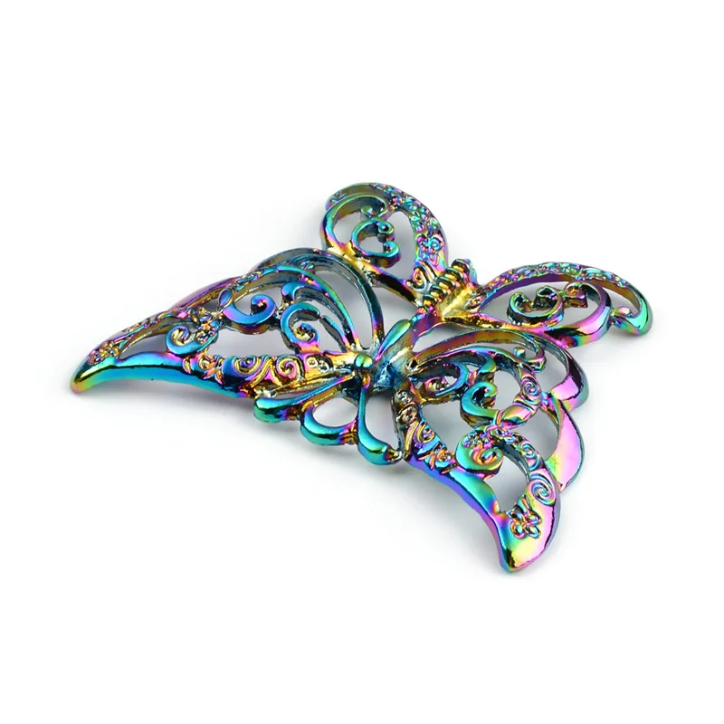 

Rainbow Multicolor Zinc Based Alloy Pendant Charms Hollow Butterfly DIY Alloy Jewelry Making Accessories For Necklace Earring
