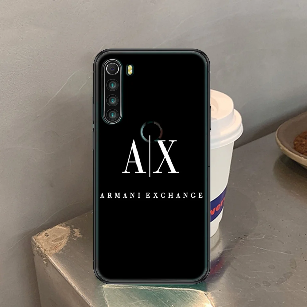 

fashion-armanis-brand Phone case For Xiaomi Redmi Note 7 7A 8 8T 9 9A 9S 10 K30 Pro Ultra black 3D coque pretty prime silicone