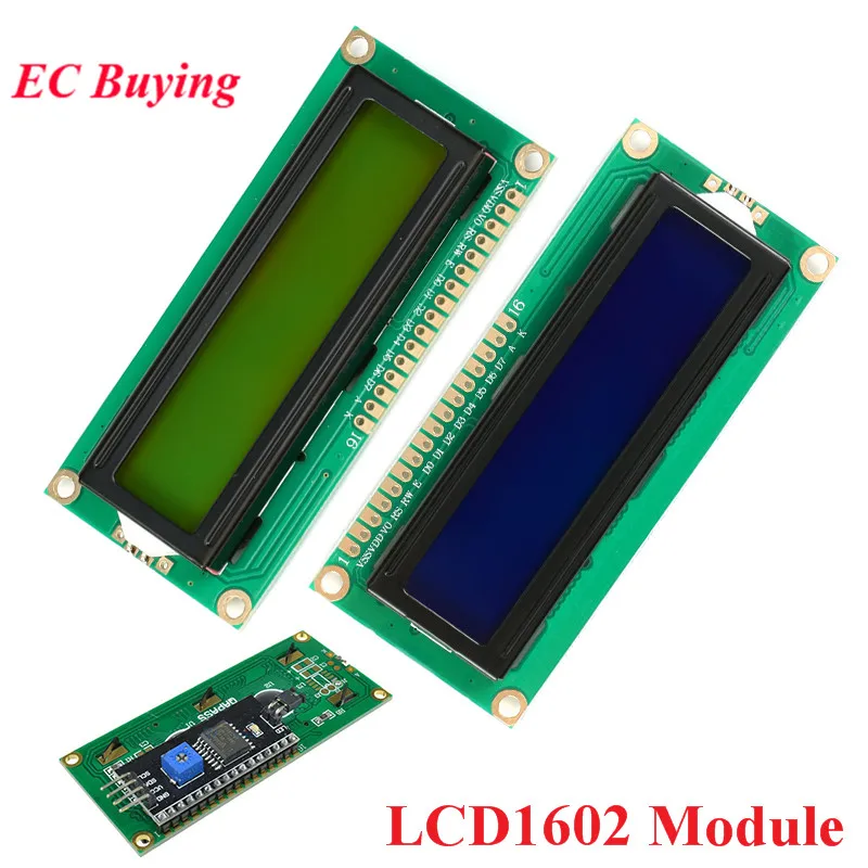 1602 LCD Module Blue Yellow-Green Screen IIC I2C LCD1602 1602A Display Module 16*2 16x2 5V Adapter Plate for Arduino