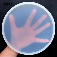 dia 30cm transparent fluid arts round coaster resin casting molds silicone epoxy jewelry pendant agate making mould diy accessor