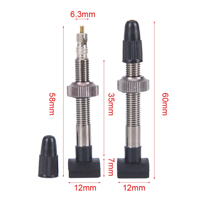 

2pcs Bicycle Tubeless Tire Presta Valve Alloy Stem Core For Mountain Bikes Tool