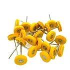 Полировочное колесо из желтой ткани, вращающийся инструмент для шлифовальный станок для ювелирных изделий, 22 мм, 100 шт.