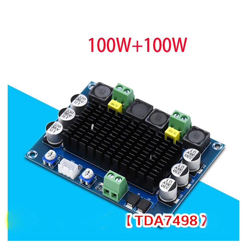 KYYSLB TDA7498 100 Вт* 2 шасси встроенная цифровая плата усилителя DC12~ 32 В высокомощный усилитель высокой четкости плата двухканальный