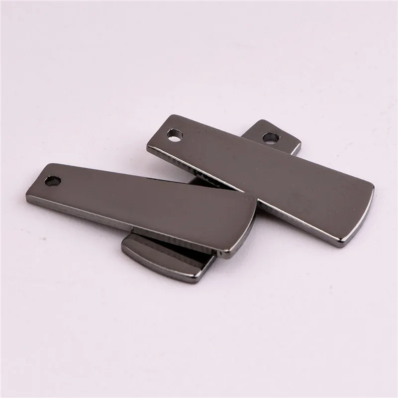 Блестящие трапециевидные одиночные медные Подвесные серьги в форме