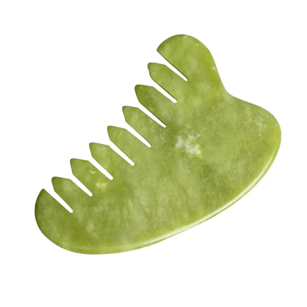 

1PC Head Comb Traditional Chinese Nature Jade Comb Spa Acupuncture Tool