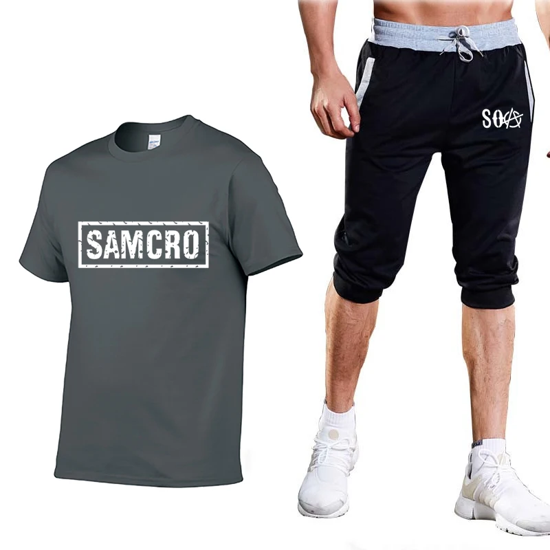 

Футболка мужская с коротким рукавом, хлопок, круглый вырез, комплект из 2 предметов