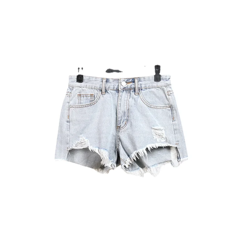 

2021 Europe and The United States Summer New Solid Color Loose Wear Women's Jeans Shorts Casual Sexy High Street Hot Pants