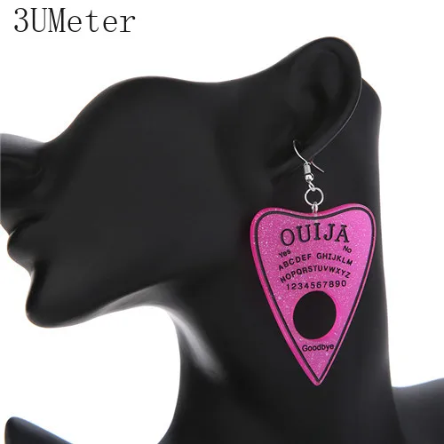 1 пара женские серьги-капли многоцветная смола Ouija planchette амулеты полимерная