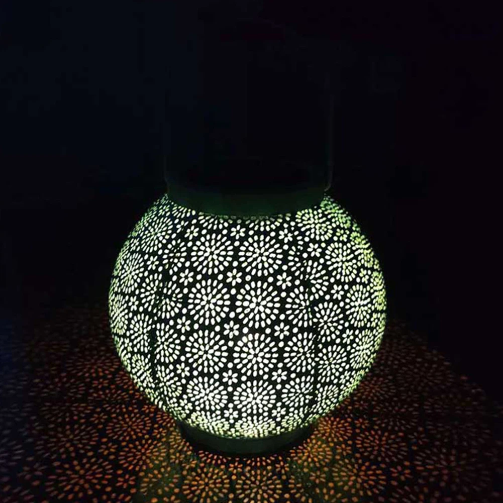 

Наружный подвесной садовый декор ретро полый фонарь проекция искусственное наружное садовое освещение металлический узор