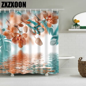 С цветочным принтом кактус ананас Душ Шторы для взрослых и детей, Ванная комната Водонепроницаемый полиэстер Ванна Шторы с крючками Cortina де Ducha