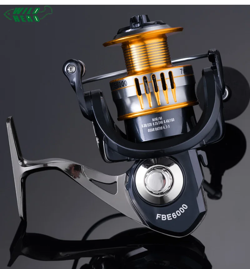 WILDHERO полностью Металлическая Рыболовная катушка спиннинговая литой рыболовный