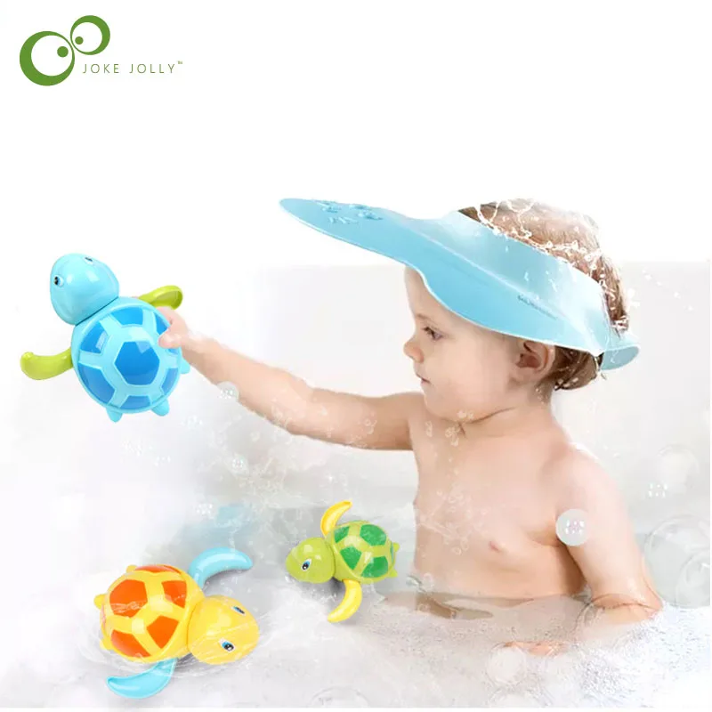 1 шт. детские игрушки для воды маленькие плавающие черепахи в ванной намотанные