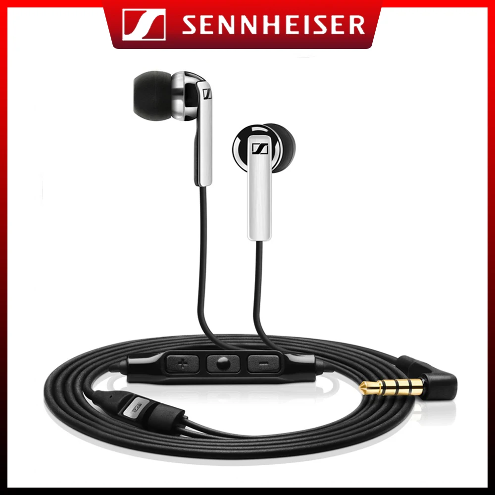 

Sennheiser CX2.00i 3.5mm Wired Earphones Stereo Sport Headset Line Control Deep Bass Earphone with Mic for iPhone iOS Device