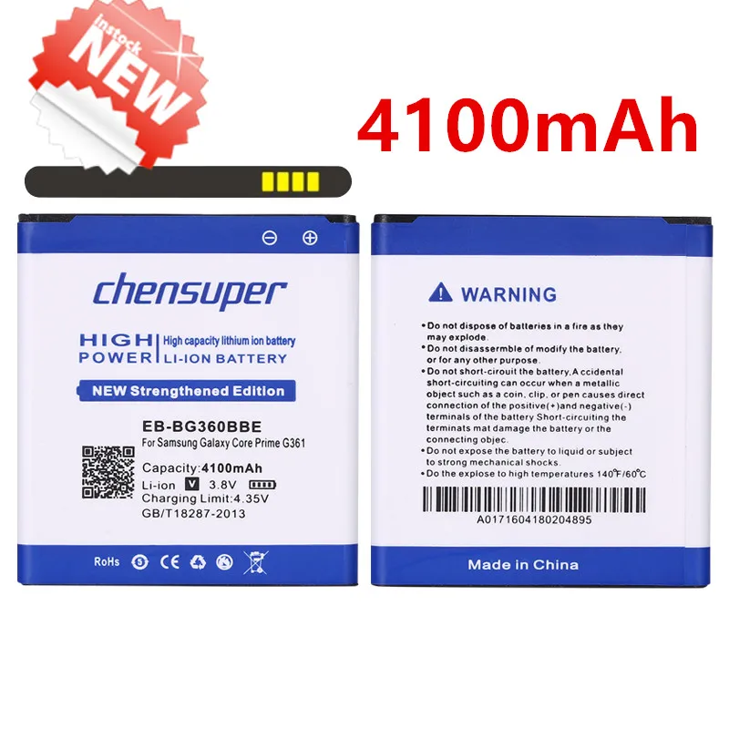 4100mAh EB-BG360BBE EB-BG360CBC Battery for Samsung Galaxy Core Prime G360 G3608 G3606 G3609 J2 Win 2 Duos TV SM-G360BT | Мобильные
