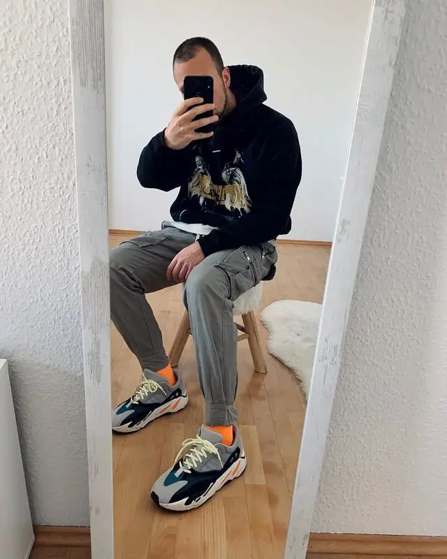 

Represent 21FW Vintage Faded Thunder Angel Print Hoodie Hiphop Oversize High Street Hoody Men Women Couple 100% Cotton Hoodies