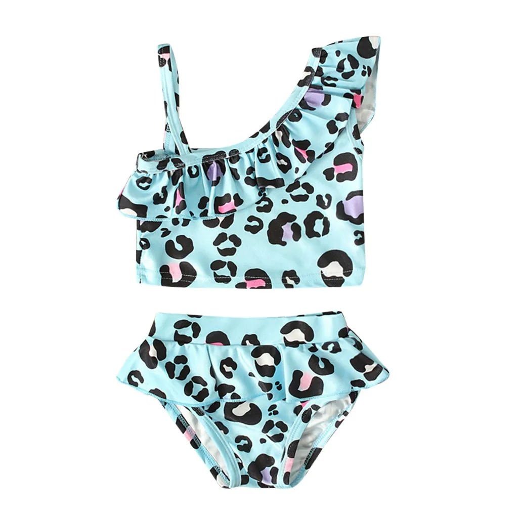 Новинка 2021 женский купальник без бретелек милый из двух частей с леопардовым