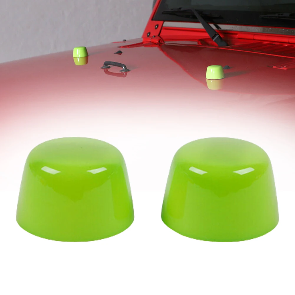 

Green ABS Engine Hood Rubber Head Decor Cover Fit For Jeep Wrangler JK 2007-2017 Exterior Engine Hood Rubber Head Decorative Cov