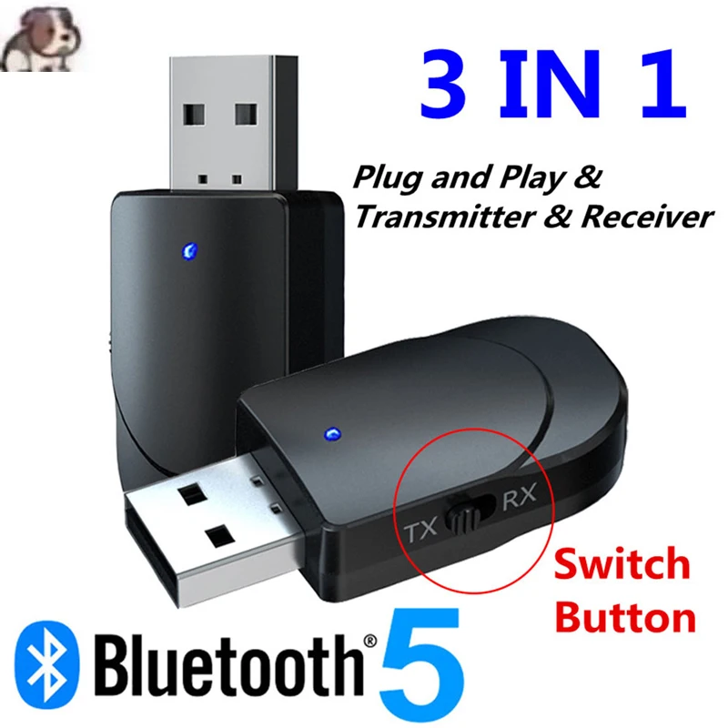 5 0 Bluetooth адаптер USB передатчик для ПК компьютера приемник ноутбука наушников